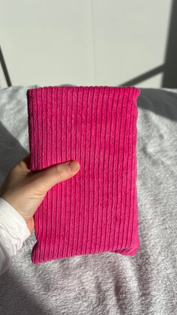 Housse de livre velours fuchsia