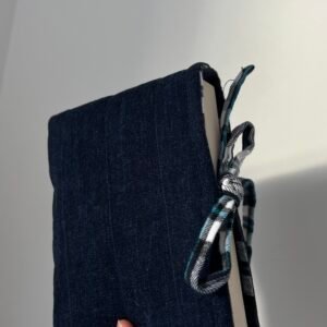 Housse de livre à nouer denim