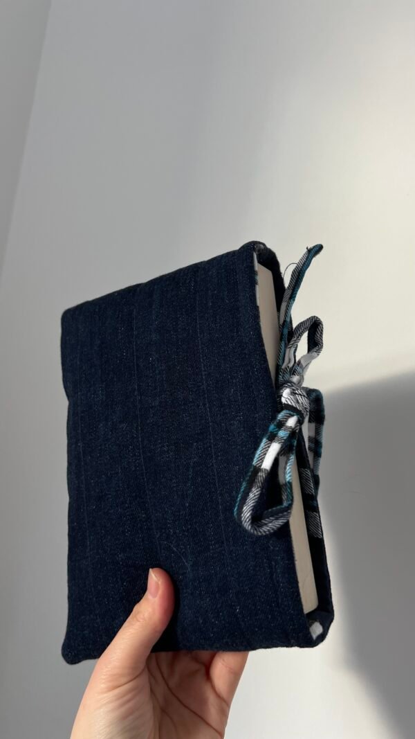 Housse de livre à nouer denim